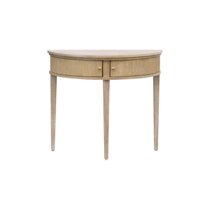 Vintage Inspired Storage Console Table With Fluted Doors JLA