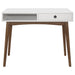 1 Drawer Writing Desk, Compact Size For Home Office - White Furniture Max