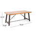 Outdoor Dining Table With Slat Wooden Panel And Turnbuckle Accents - Teak Noble House