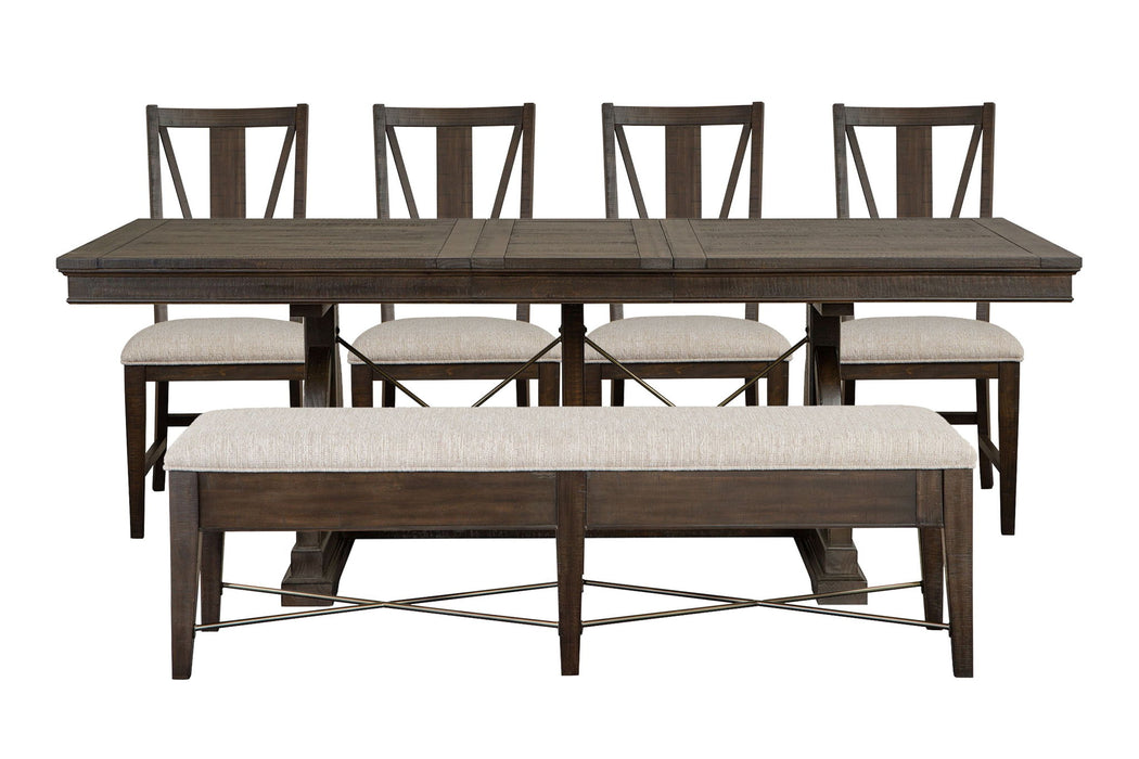 Westley Falls - Extendable Trestle Dining Table Set Magnussen Furniture