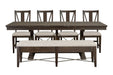 Westley Falls - Extendable Trestle Dining Table Set Magnussen Furniture
