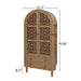 Tall Kitchen Pantry Cabinet With Hollow Carved Doors 2 Drawers And Adjustable Shelves Storage Display Cabinet For Kitchen Dining Room Or Living Room - Walnut Home Essentials