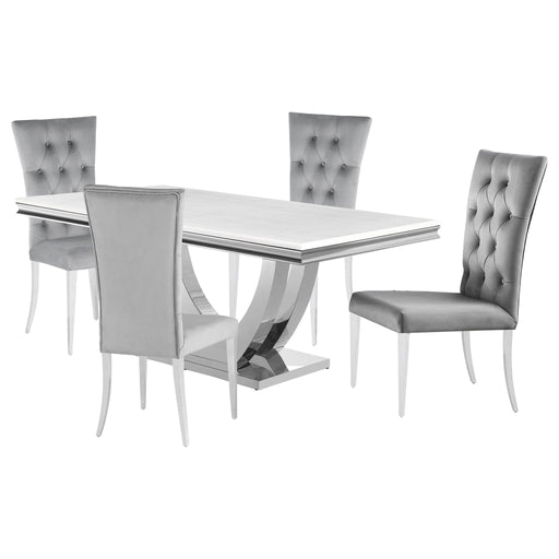 Allessandra - Rectangular Dining Set With Chairs Furniture Max