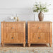 Modern Fluted Nightstand With 3 Drawers Home Essentials