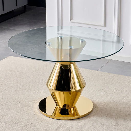 Round Dining Table - Gold Home Essentials