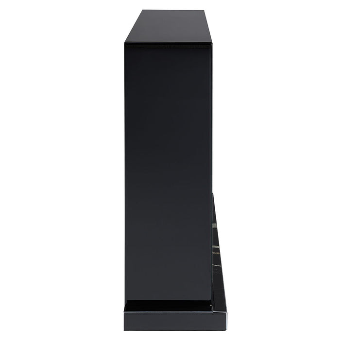 Drisana - Fireplace - Black Mirrored Finish