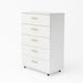 5 Drawer Dresser With Handles - White Home Essentials