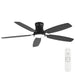 52" Flush Mount Ceiling Fan With Light, DC Motor, Remote Control, Dual Color Daily Nest