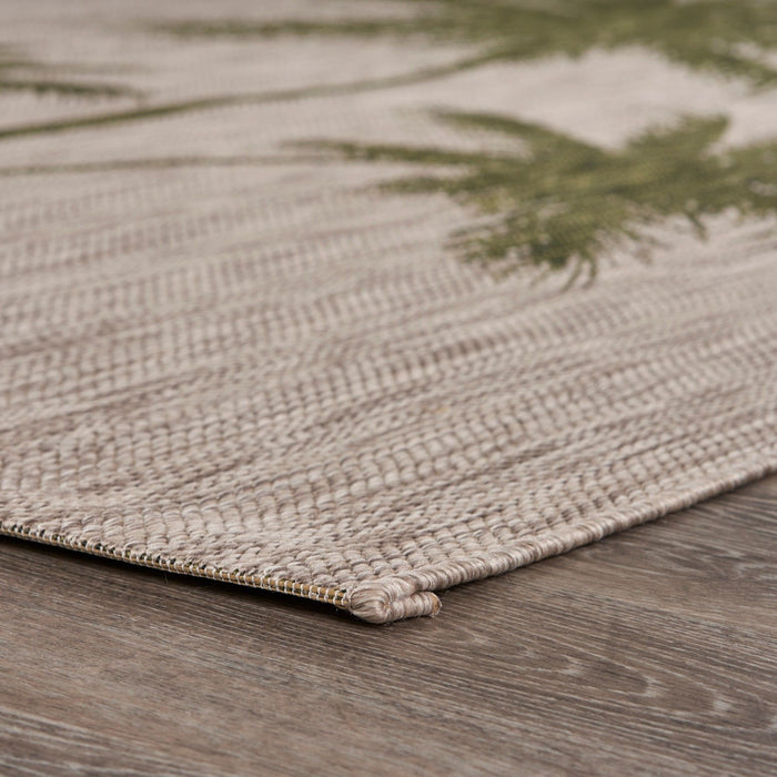 2' X 3' Floral Outdoor & Indoor Area Rug - Beige