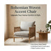 Accent Armchair With Removable Cushions For Living Room - Matte Black / Natural / Sand Home Essentials