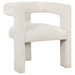 Verda - Upholstered Accent Side Chair In Soft With Rounded Open Back And 3 Leg Base - White Furniture Max