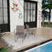 4 Piece Stackable Single Chairs With Vertical Stripe Design For All Weather Home Essentials
