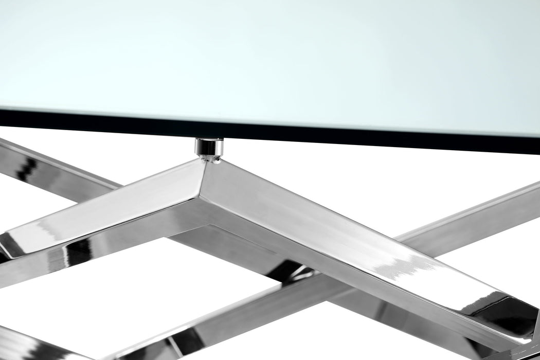 Lenox Square - Rectangular Sofa Table - Chrome Magnussen Furniture
