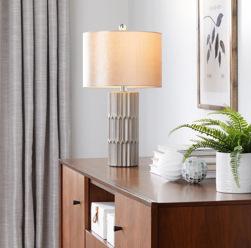 Tania - Contemporary Table Lamp - Brown / Metallic Brown / Champagne Lumi Source