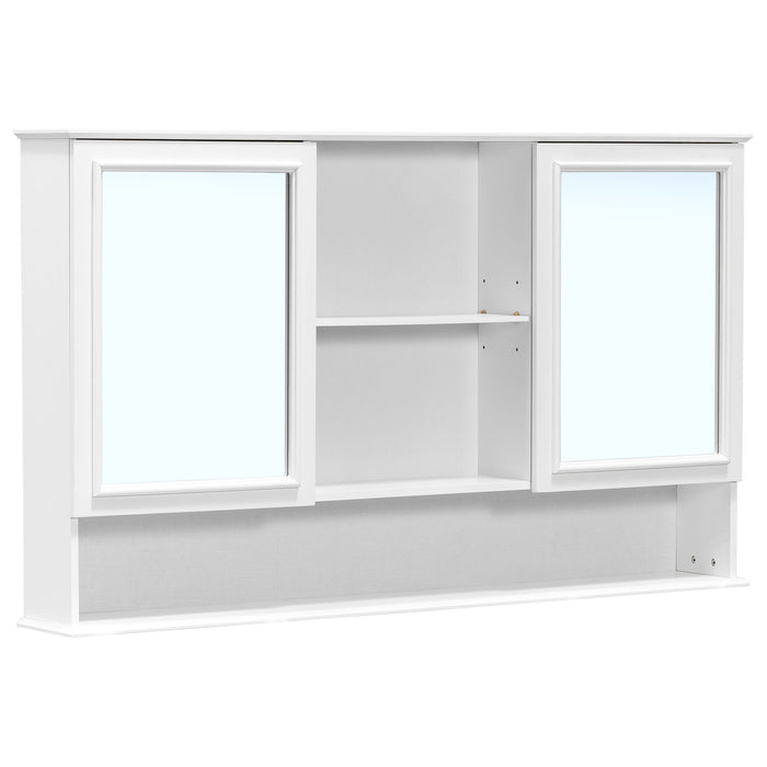 Wall Mounted Bathroom Medicine Cabinet With Double Mirrored Doors Noble House