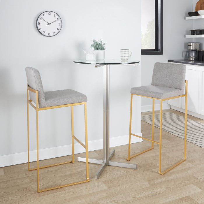 Fuji - Contemporary Design High Back Barstool Lumi Source