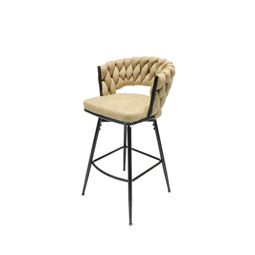 Bar Stool 360 Swivel With Back Footrest Home Essentials