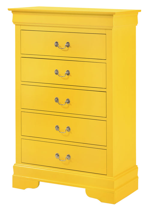 Glory Furniture Louisphillipe Chest, Yellow