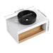 Floating Bathroom Vanity With Glossy Round Vessel Sink Home Essentials
