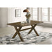 Carbon - Rectangular Dining Table With X Base Design - Brown Furniture Max