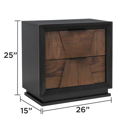 Houston - 2 Drawer Nightstand - Walnut Matrix Furniture Group