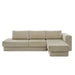 L-Shaped Modular Sofa With Double Layer Cushion Noble House