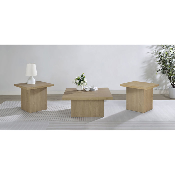 Eldridge - Coffee Table Set With Chunky Square Tops Furniture Max
