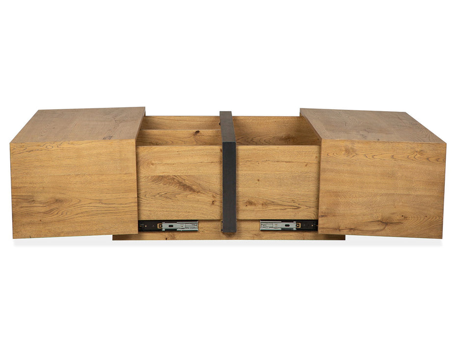 Ripley - Square Cocktail Table With Casters - Rustic Caramel Magnussen Furniture