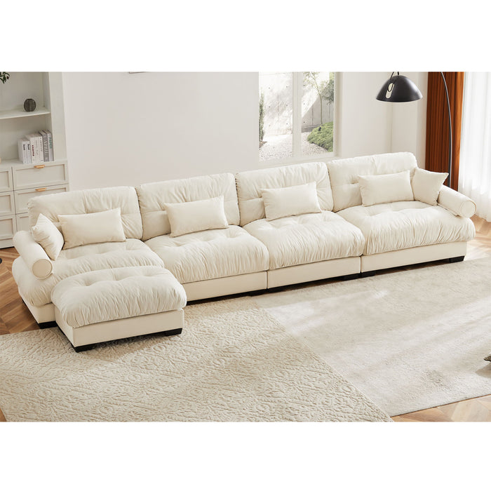 Super Comfort Oversized Modular Sectional Sofa With Movable Ottoman Home Essentials