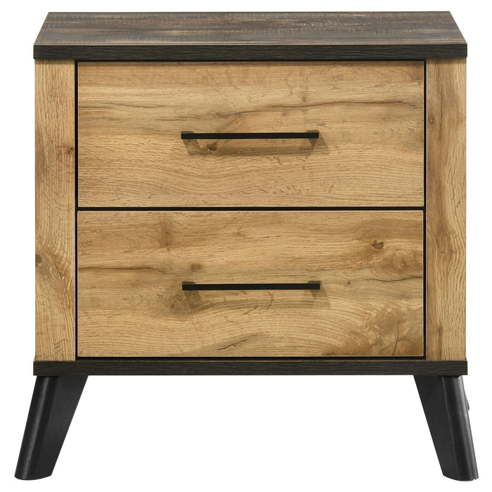 Georgina - 2 Drawer Nightstand - Natural Wood Furniture Max