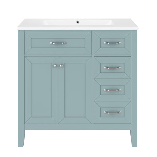 Modern Bathroom Vanity With Sink, Freestanding Design With Drawers And Doors Hearth and Haven