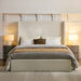 Caron - Upholstered Wingback Bed With High Headboard House & Home Furniture