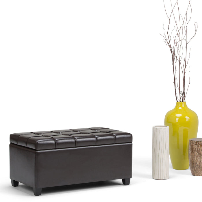 Sienna - Upholstered Storage Ottoman Bench Simpli-Home