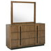 Moraga - 6 Drawer Dresser With Mirror - Ash Brown Furniture Max