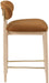 Riccio - Fabric Stool - Natural Frame Meridian Furniture