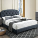 Button Tufted Bed With Nailhead Trim Home Essentials