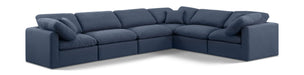 Indulge - Linen 6 Piece Modular Corner Sectional Meridian Furniture