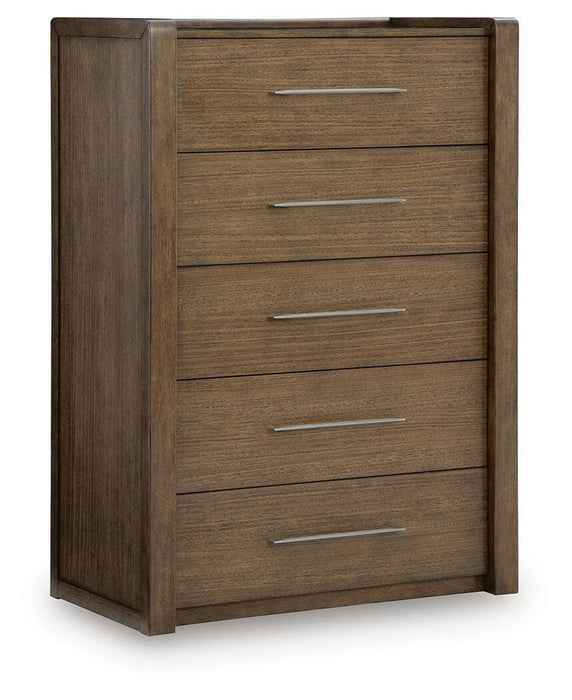 Marxmore - Five Drawer Chest - Brown Benchcraft®