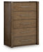 Marxmore - Five Drawer Chest - Brown Benchcraft®