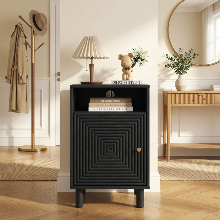 Nightstand With Charging Station & Storage Home Essentials