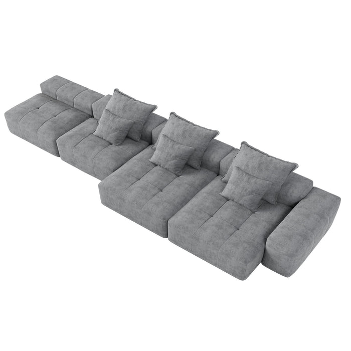 Modern Oversized Diy Combination Modular Sectional Sofa With Pillows Home Essentials
