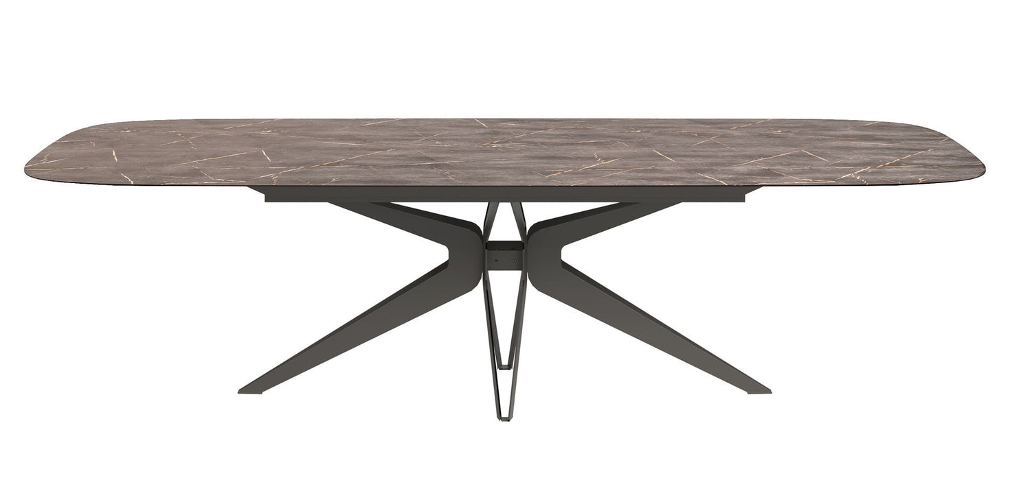 Hexagon - Dining Table - Dark Brown / Black Status Italy