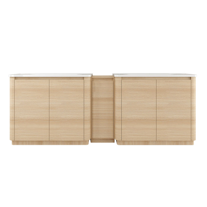 Soft Close Door Freestanding Bathroom Vanity With Sink, 1 Small Storage Cabinet Home Essentials