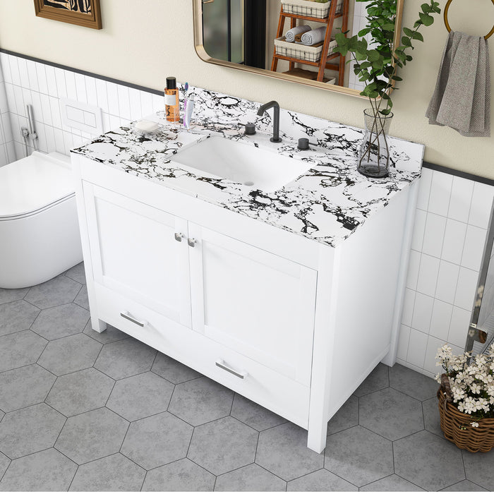 Bathroom Vanity With Storage - White