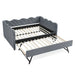 Gingham Daybed With USB Charging Port, Wave-Shaped Design Home Essentials