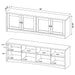 Lunetta - 3 Piece TV Stand With Media Towers - Pine Wood Furniture Max