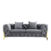 Loveseat With Diamond Button Tufting, Matching Throw Pillows Home Essentials