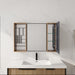 41.3" Wall Mounted Bathroom Cabinet With Adjustable Shelves Storage Unit - Imitative Oak Home Essentials