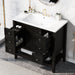 36" Bathroom Vanity & Sink, 2 Cabinet And 3 Drawers - Black Hearth and Haven