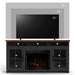 Fireplace TV Stand Console For TVs Up To 85" - Black / Whiskey Home Essentials